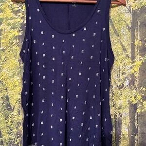 GAP Navy Tank Top with White Accents